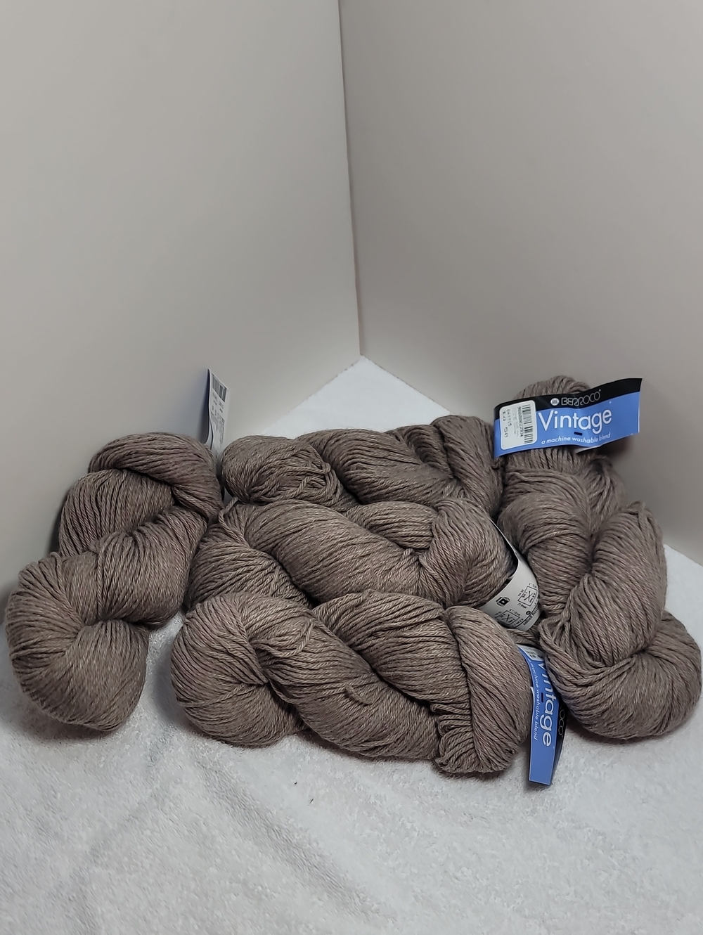 Vintage Taupe Yarn - Soft Taupe 5 Skeins NWT